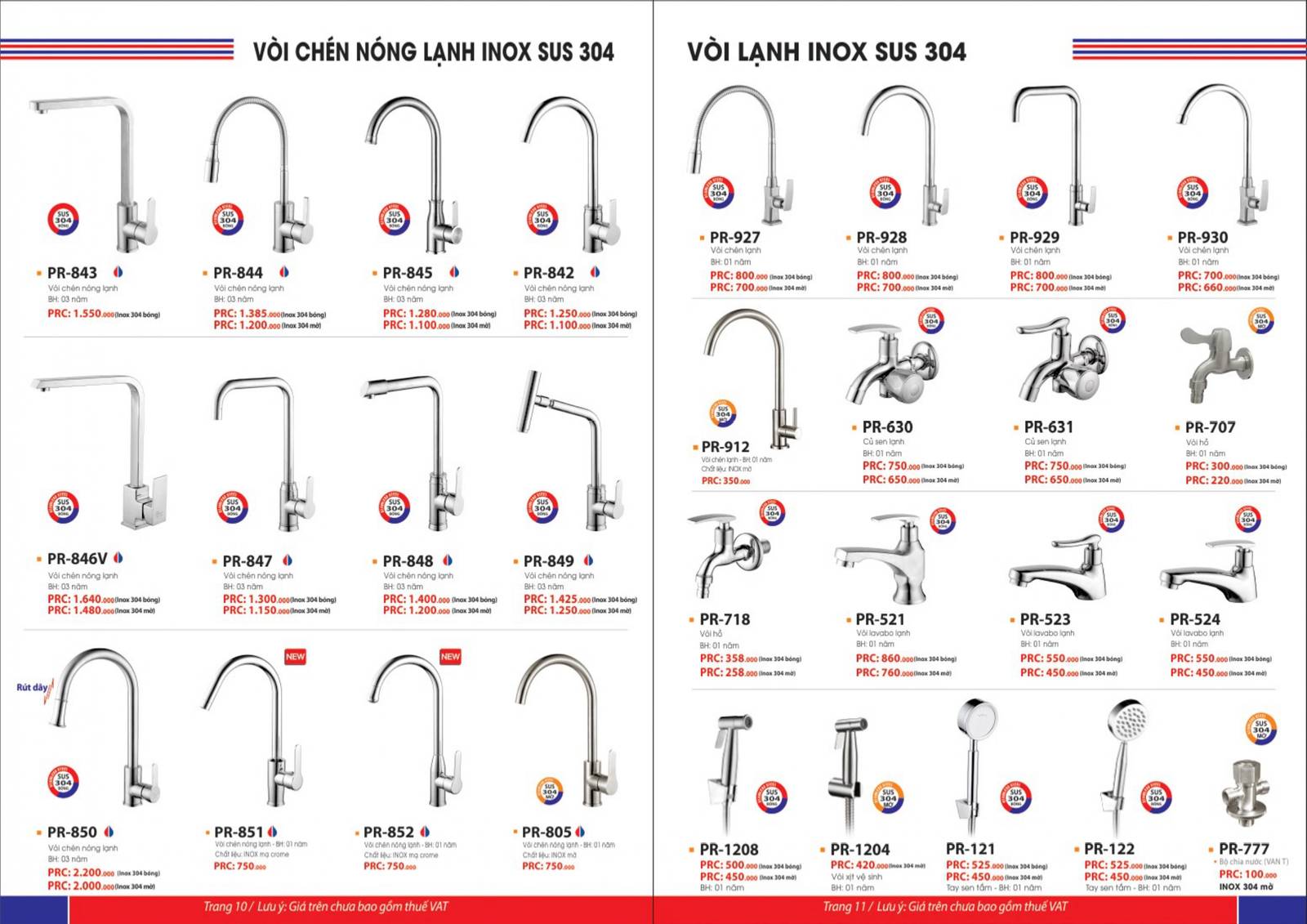 Catalogue và Bảng giá Thiết bị vệ sinh PROXIA mới nhất 2025 /Page 6